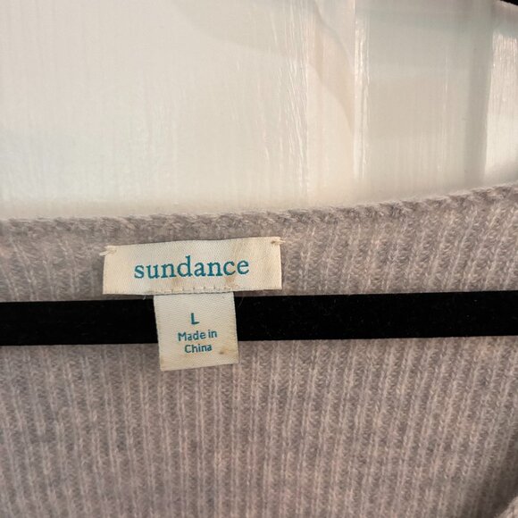 Grey Cashmere V-neck sweater- Large - Picture 3 of 5